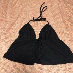 Black Halter Top